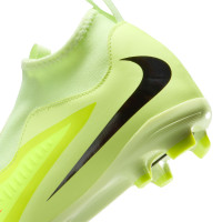 Nike Phantom 6 High Academy Laceless Grass/Artificial Grass Football Boots (MG) Kids Yellow Orange Black