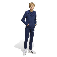 adidas Entrada 26 Hoodie Sweatsuit Kids Dark Blue White