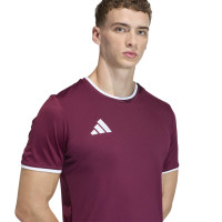 adidas Entrada 26 Football Shirt Dark Red White