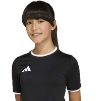 adidas Entrada 26 Kids Football Shirt Black White