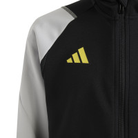 adidas Tiro 23 Competition Trainingsjack Kids Zwart Grijs Geel
