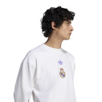 adidas Real Madrid Lifestyler Crew Sweater Wit Paars