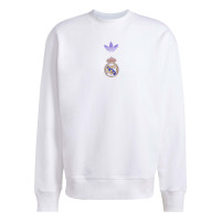 adidas Real Madrid Lifestyler Crew Trainingspak Wit Paars
