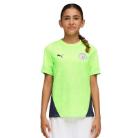 PUMA Manchester City Training Set 2025-2026 Kids Light Green Dark Blue
