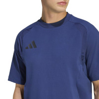 adidas Tiro Travel Training Shirt Dark Blue Black