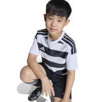 adidas Hooped 26 Kids Football Shirt Grey Black