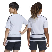 adidas Hooped 26 Kids Football Shirt Grey Black