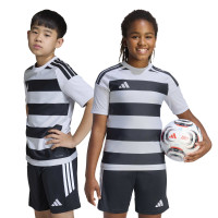adidas Hooped 26 Kids Football Shirt Grey Black
