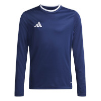 adidas Entrada 26 Long Sleeve Football Shirt Kids Dark Blue White