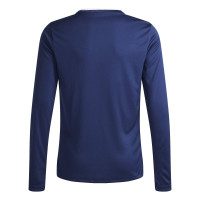 adidas Entrada 26 Long Sleeve Football Shirt Kids Dark Blue White