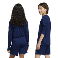 adidas Entrada 26 Long Sleeve Football Shirt Kids Dark Blue White