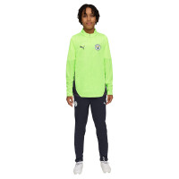 PUMA Manchester City 1/4-Zip Tracksuit 2025-2026 Kids Light Green Dark Blue