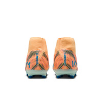 Nike Zoom Mercurial Superfly 10 Mbappé Academy Grass/Artificial Grass Football Boots (MG) Light Orange Turquoise