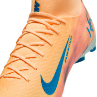 Nike Zoom Mercurial Superfly 10 Mbappé Academy Grass/Artificial Grass Football Boots (MG) Light Orange Turquoise