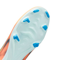 Nike Zoom Mercurial Superfly 10 Mbappé Academy Grass/Artificial Grass Football Boots (MG) Light Orange Turquoise