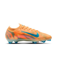 Nike Zoom Mercurial Vapor 16 Mbappé Elite Gras Football Boots (FG) Light Orange Turquoise