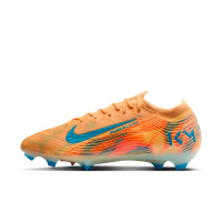 Nike Zoom Mercurial Vapor 16 Mbappé Elite Gras Football Boots (FG) Light Orange Turquoise