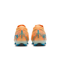 Nike Zoom Mercurial Vapor 16 Mbappé Elite Gras Football Boots (FG) Light Orange Turquoise
