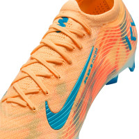 Nike Zoom Mercurial Vapor 16 Mbappé Elite Gras Football Boots (FG) Light Orange Turquoise