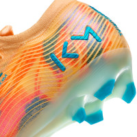 Nike Zoom Mercurial Vapor 16 Mbappé Elite Gras Football Boots (FG) Light Orange Turquoise