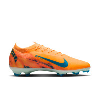 Nike Zoom Mercurial Vapor 16 Mbappé Pro Gras Football Boots (FG) Light Orange Turquoise