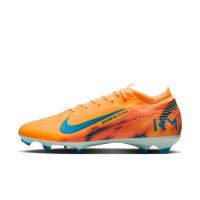 Nike Zoom Mercurial Vapor 16 Mbappé Pro Gras Football Boots (FG) Light Orange Turquoise