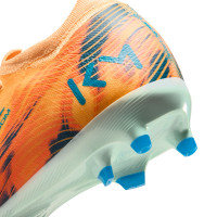 Nike Zoom Mercurial Vapor 16 Mbappé Pro Kunstgras Voetbalschoenen (AG) Lichtoranje Turquoise