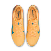 Nike Zoom Mercurial Vapor 16 Mbappé Academy Zaalvoetbalschoenen (IN) Lichtoranje Turquoise