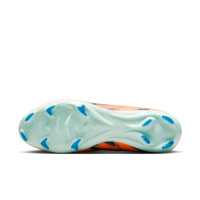 Nike Zoom Mercurial Superfly 10 Mbappé Pro Gras Voetbalschoenen (FG) Lichtoranje Turquoise
