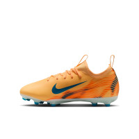 Nike Zoom Mercurial Vapor 16 Mbappé Academy Grass/Artificial Grass Football Boots (MG) Kids Light Orange Turquoise