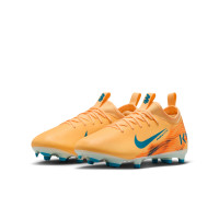 Nike Zoom Mercurial Vapor 16 Mbappé Academy Grass/Artificial Grass Football Boots (MG) Kids Light Orange Turquoise