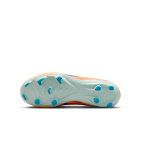 Nike Zoom Mercurial Vapor 16 Mbappé Academy Grass/Artificial Grass Football Boots (MG) Kids Light Orange Turquoise