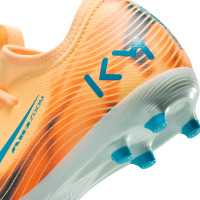 Nike Zoom Mercurial Vapor 16 Mbappé Academy Grass/Artificial Grass Football Boots (MG) Kids Light Orange Turquoise