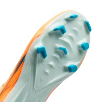 Nike Zoom Mercurial Vapor 16 Mbappé Academy Grass/Artificial Grass Football Boots (MG) Kids Light Orange Turquoise