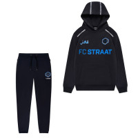 Touzani Angora Kiko Trainingspak Hooded Kids Zwart Blauw Wit
