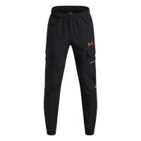 Pantalon cargo utilitaire tissé Under Armour Tech pour Enfants, noir, gris foncé, rouge