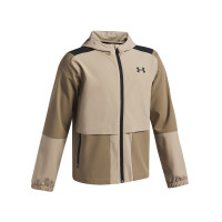 Under Armour Unstoppable Woven Trainingspak Full-Zip Kids Beige Zwart
