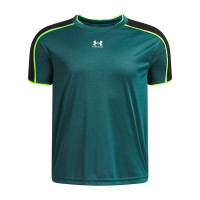 Under Armour Challenger Trainingsshirt Kids Donkergroen Lichtgroen Wit