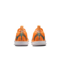 Nike Zoom Mercurial Vapor 16 Mbappé Academy Zaalvoetbalschoenen (IN) Kids Lichtoranje Turquoise