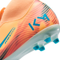 Nike Zoom Mercurial Superfly 10 Mbappé Academy Gras / Kunstgras Voetbalschoenen (MG) Kids Lichtoranje Turquoise