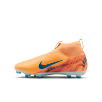 Nike Zoom Mercurial Superfly 10 Mbappé Academy Gras / Kunstgras Voetbalschoenen (MG) Kids Lichtoranje Turquoise