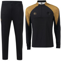 Cruyff Mellite Trainingspak 1/4-Zip Zwart Goud