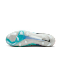 Nike Phantom 6 High Elite Grass Football Boots (FG) Silver Turquoise Orange Blue
