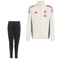 adidas Liverpool Presentation Tracksuit 2025-2026 Kids White Red Black