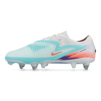 Nike Phantom 6 Low Elite Iron Stud Football Boots (SG) Pro Player Silver Turquoise Orange Blue