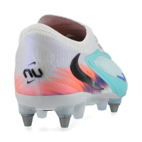 Nike Phantom 6 Low Elite Iron Stud Football Boots (SG) Pro Player Silver Turquoise Orange Blue