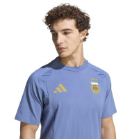 adidas Argentinië Tiro Travel T-Shirt 2026-2028 Blauw Goud