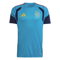 adidas Spanje Trainingsshirt 2026-2028 Lichtblauw Donkerblauw Geel