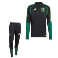 adidas Mexico Tracksuit 1/4-Zip 2026-2028 Black Light Green Green