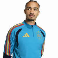 adidas Spanje Trainingstrui 1/4-Zip 2026-2028 Lichtblauw Donkerblauw Geel